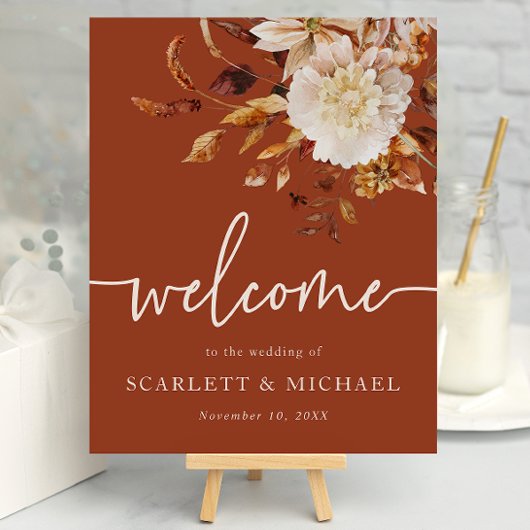 Terracotta Fall Welcome Poster