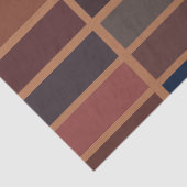 Terracotta farbenfrohe Streifen Seidenpapier (Detail)