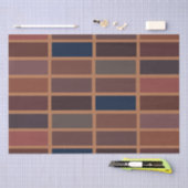 Terracotta farbenfrohe Streifen Seidenpapier (Handwerk)