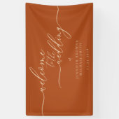 Terracotta Flag Welcome to the wedding Banner (Vertikal)