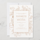 Terracotta, Flora und Fauna Einladung (Vorderseite)