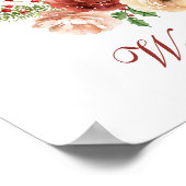 Terracotta Flora Weihnachtsgebäck Willkommen Poster (Ecke)