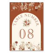 Terracotta Flora Wildblume Tischnummer (Rückseite)