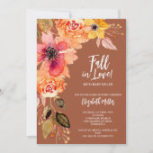 Terracotta Floral Baby Dusche Einladung (Vorderseite)