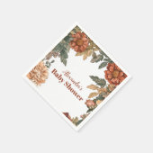 Terracotta Floral Baby in Bloom Baby Dusche Serviette (Ecke)