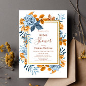 Terracotta Floral Boho Elegantes Brautparty Einladung