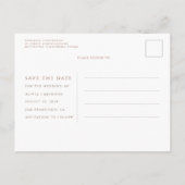 Terracotta Floral Boho Exotic Save the Date Ankündigungspostkarte (Rückseite)