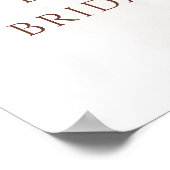 Terracotta Floral Boho Fall Brautparty Willkommen Poster (Ecke)