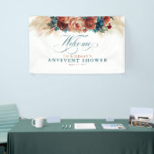 Terracotta Floral Boho Fall Party Dusche Willkomme Banner (Messeveranstaltung)