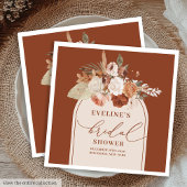 Terracotta Floral Boho Napkins für Brautparty Serviette