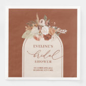 Terracotta Floral Boho Napkins für Brautparty Serviette (Vorderseite)