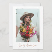 Terracotta Floral Boho Pampas Grass Brautparty Einladung (Rückseite)