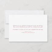 Terracotta Floral Boho Small Vielen Dank Dankeskarte (Rückseite)