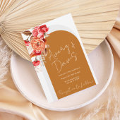 Terracotta Floral Boho Wedding Invite Einladung