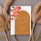 Terracotta Floral Boho Wedding Invite Einladung