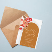 Terracotta Floral Boho Wedding Invite Einladung