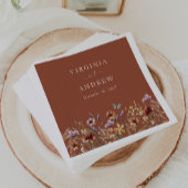 Terracotta Floral Boho Wedding Serviette