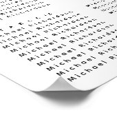 Terracotta Floral Bough Wedding 16 Table Seating Poster (Ecke)