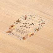 Terracotta Floral Brautparty Acryleinladungen (Ablage )