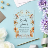 Terracotta Floral Brautparty Acryleinladungen (In Situ (Hochzeit))