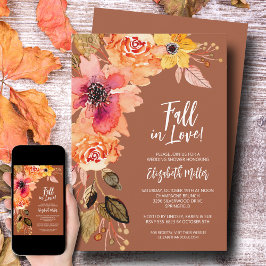 Terracotta Floral Brautparty Einladung