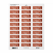 Terracotta Floral Brautparty Rücksendeadresse (Vorne)