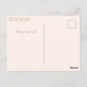 Terracotta Floral Brunch Bridal Shower Warm Earthy Postkarte (Rückseite)