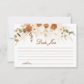 Terracotta Floral Date Night Jar Game Tickets Mitteilungskarte (Vorderseite)