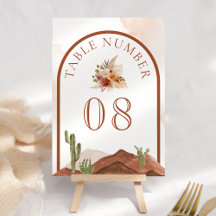 Terracotta Floral Desert Cactus Wedding