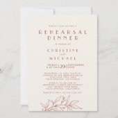 Terracotta floral Elegante Moderne Probe Einladung (Vorderseite)