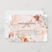 Terracotta Floral Empfang Einladung (Vorderseite)