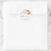 Terracotta Floral Exotic Boho Vielen Dank Runder Aufkleber (Tasche)