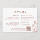 Terracotta Floral Fall Wildblume Hochzeit Details Begleitkarte (Vorderseite)