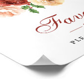 Terracotta floral Foliage Winter Wedding Lieblinge Poster (Ecke)