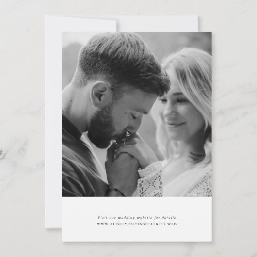 Terracotta Floral Frame 2 Photo Save the Date Einladung (Rückseite)