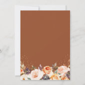 Terracotta Floral Gold Geometrisches Foto Save The Date (Rückseite)