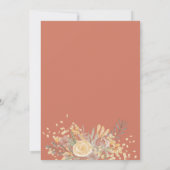 Terracotta floral Gold Ostern Brunch Ei Jagen Einladung (Rückseite)