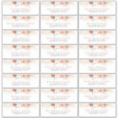 Terracotta Floral Individuelle Guest Address Label (Vorderseite)