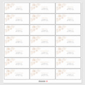 Terracotta Floral Line Art Guest Anschrift Aufkleber (Blatt)