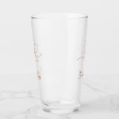 Terracotta Floral Line Art Minimalist Zen Glas (Links)