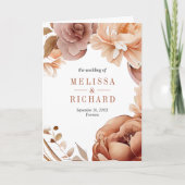 Terracotta Floral Mason Jar QR Code Wedding Einladung (Vorderseite)