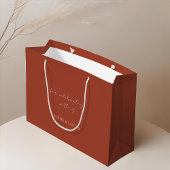 Terracotta | Floral Monogram Wedding Vielen Dank Große Geschenktüte