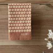 Terracotta Floral Name Badhandtuch Set