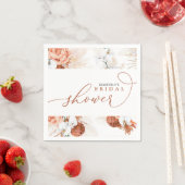 Terracotta Floral Pampas Gras Jede Dusche Serviette (Beispiel)