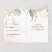 Terracotta Floral Pampas Grass UAWG WEDD Postkarte (Rückseite)