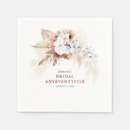 Terracotta Floral Pampes Gras jedes Ereignis Serviette