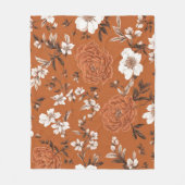 Terracotta Floral Patches Fleecedecke (Vorderseite)