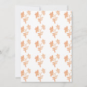 Terracotta Floral Pattern Einfache Frühjahrssonne Einladung (Rückseite)