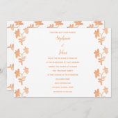 Terracotta Floral Pattern Einfache Frühjahrssonne Einladung (Vorne/Hinten)