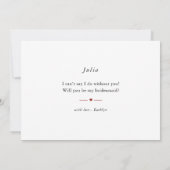 Terracotta Floral Pine werden Sie meine Bridgeaid Einladung (Rückseite)